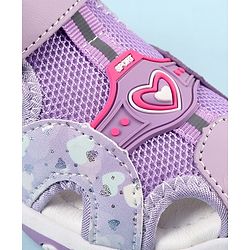 Cute Walk by Babyhug Sandals with Velcro Closure & Heart Applique - Pink