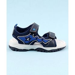 Cute Walk by Babyhug Sandals with Velcro Closure & Star Applique - Navy Blue
