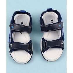 Cute Walk by Babyhug Sandals with Velcro Closure & Star Applique - Navy Blue