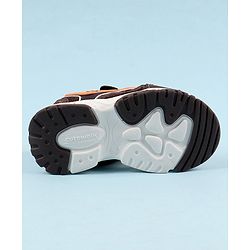 Cute Walk by Babyhug Sandals with Velcro Closure & Star Applique - Navy Blue