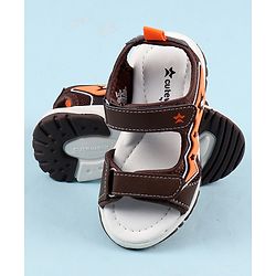 Cute Walk by Babyhug Sandals with Velcro Closure & Star Applique - Navy Blue