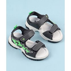 Cute Walk by Babyhug Sandals with Velcro Closure & Star Applique - Navy Blue
