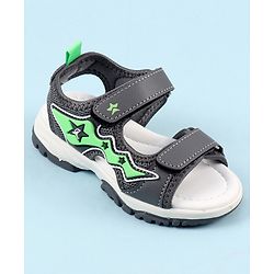 Cute Walk by Babyhug Sandals with Velcro Closure & Star Applique - Navy Blue