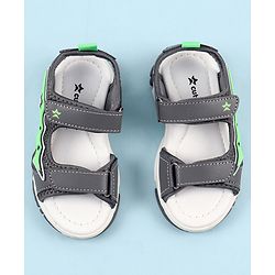 Cute Walk by Babyhug Sandals with Velcro Closure & Star Applique - Navy Blue