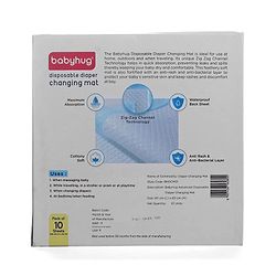 Babyhug Disposable Diaper Changing Mat Medium Size Pack of 10 - Blue