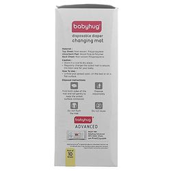 Babyhug Disposable Diaper Changing Mat Medium Size Pack of 10 - Blue