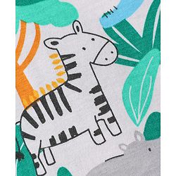 Babyhug 100% Cotton Single Jersey Knit Antibacterial Sleeveless Sando Vests with Animal Print Pack of 3 - Multicolor