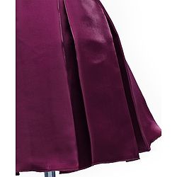 Babyhug Woven Sleeveless Pleated Party Dress With Floral Corsage - Wine