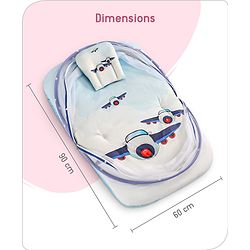 Babyhug Premium Aeroplane Theme Printed Super Saver Bedding Combo Set -White