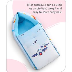 Babyhug Premium Aeroplane Theme Printed Super Saver Bedding Combo Set -White
