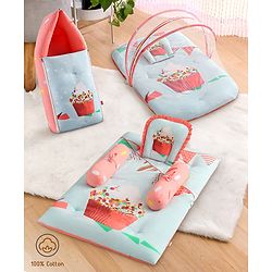Babyhug Premium Aeroplane Theme Printed Super Saver Bedding Combo Set -White
