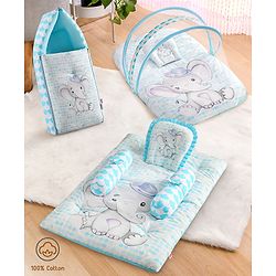 Babyhug Premium Aeroplane Theme Printed Super Saver Bedding Combo Set -White