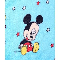 Babyhug Lightweight Disney Single Ply Mink Blanket Smiley Mickey  Print- Brown