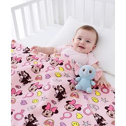 Babyhug Disney Mink Blanket Minnie Mouse Print - Pink