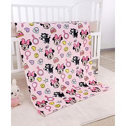 Babyhug Disney Mink Blanket Minnie Mouse Print - Pink