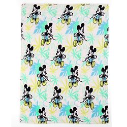 Babyhug Lightweight Disney Single Ply Mink Blanket Smiley Mickey  Print- Brown