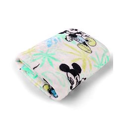 Babyhug Lightweight Disney Single Ply Mink Blanket Smiley Mickey  Print- Brown