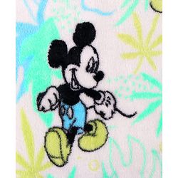 Babyhug Lightweight Disney Single Ply Mink Blanket Smiley Mickey  Print- Brown