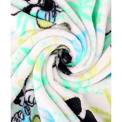 Babyhug Lightweight Disney Single Ply Mink Blanket Smiley Mickey  Print- Brown