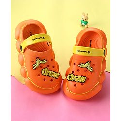 Cute Walk by Babyhug Backstrap Closure Clogs With Applique - Orange