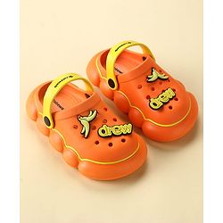 Cute Walk by Babyhug Backstrap Closure Clogs With Applique - Orange