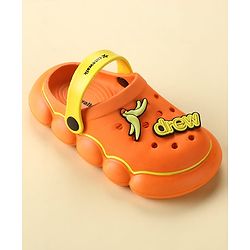 Cute Walk by Babyhug Backstrap Closure Clogs With Applique - Orange