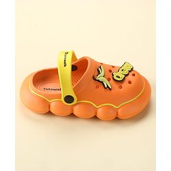 Cute Walk by Babyhug Backstrap Closure Clogs With Applique - Orange