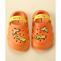 Cute Walk by Babyhug Backstrap Closure Clogs With Applique - Orange