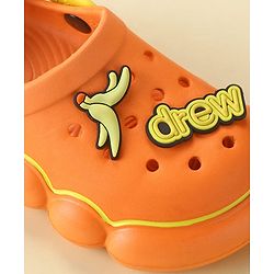 Cute Walk by Babyhug Backstrap Closure Clogs With Applique - Orange