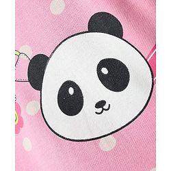 Babyhug Cotton Knit Half Sleeves T-Shirt with Polka Dots & Sling Bag Print - Pink