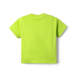 Babyhug Cotton Knit Half Sleeves Crop T-Shirt with Beach Theme Print - Light Green