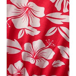 Babyhug Cotton Knit Three Fourth Raglan Sleeves With Floral Print - Red