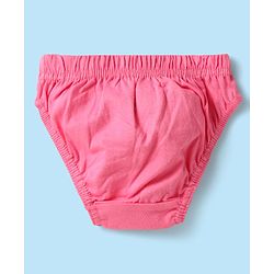 Babyhug 100% Cotton Knit Antibacterial Panties with Floral & Polka Dots Print Pack of 3 - Pink Lilac & White