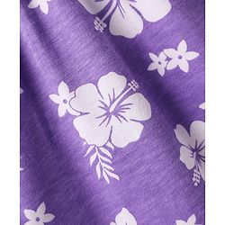 Babyhug Cotton Knit Sleeveless Top With Floral Print - Purple