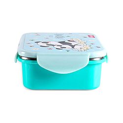 Babyhug Space Stainless Steel Lunch Box|BPA Free|Leak Proof|1 Lunch Box, 1 Container,1 Spoon, 1 Fork|550ML,110ML|Perfect for School Kids & Outdoors|(Color May vary)
