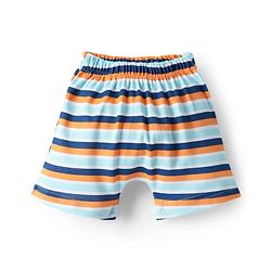 Babyhug 100% Cotton Knit Front Open Half Sleeves Shorts Night Suit With Text Print - Orange