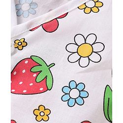 Babyhug 100% Cotton Woven Front Open Sleeveless Jhablas with Tropical Print Pack of 3 - White & Limegreen