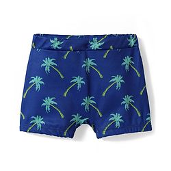 Babyhug Water Repellant Swimming Trunk With Tropical Theme Print - Blue