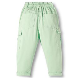 Babyhug Twill Full Length Solid Colour Trouser With Stretch & Cargo Pockets - Mint