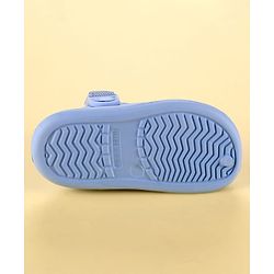 Cute Walk by Babyhug Clogs with Backstrap Velcro Closure Bear Applique - Light Blue