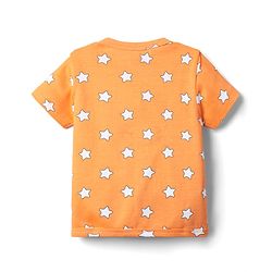 Babyhug 100% Cotton Knit Half Sleeves Animal & Star Printed Front Open jhablas Pack of 3 - Light Blue Orange & Yellow