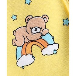 Babyhug 100% Cotton Knit Half Sleeves Animal & Star Printed Front Open jhablas Pack of 3 - Light Blue Orange & Yellow