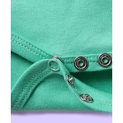 Babyhug Disney Interlock Knit Half Sleeves Oneises With Mickey Mouse And Family Graphic Pack Of 3 - Light Green White & Yellow