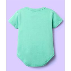 Babyhug Disney Interlock Knit Half Sleeves Oneises With Mickey Mouse And Family Graphic Pack Of 3 - Light Green White & Yellow