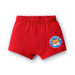Babyhug 100% Cotton Single Jersey Knit Trunk With Stripes & Animal Print Pack Of 3 - Red Light Blue & Yellow