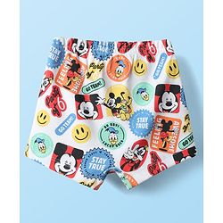 Babyhug Disney Single Jersey Knit Trunks With Mickey & Friends Graphics Pack of 3 - Yellow White & Sea Green