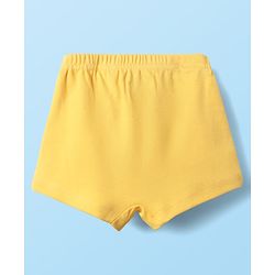 Babyhug Disney Single Jersey Knit Trunks With Mickey & Friends Graphics Pack of 3 - Yellow White & Sea Green