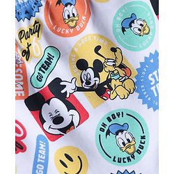 Babyhug Disney Single Jersey Knit Trunks With Mickey & Friends Graphics Pack of 3 - Yellow White & Sea Green