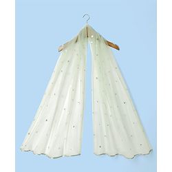 Babyhug Woven Three Fourth  Sleeves Choli And Lehenga Set With Dupatta  And Sequins Work With Lace Detailing - Mint