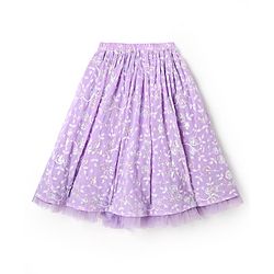 Babyhug Woven Sleeveless Choli Lehenga Set & Dupatta With Sequin Floral Embroidery & Lace Detailing - Lavender
